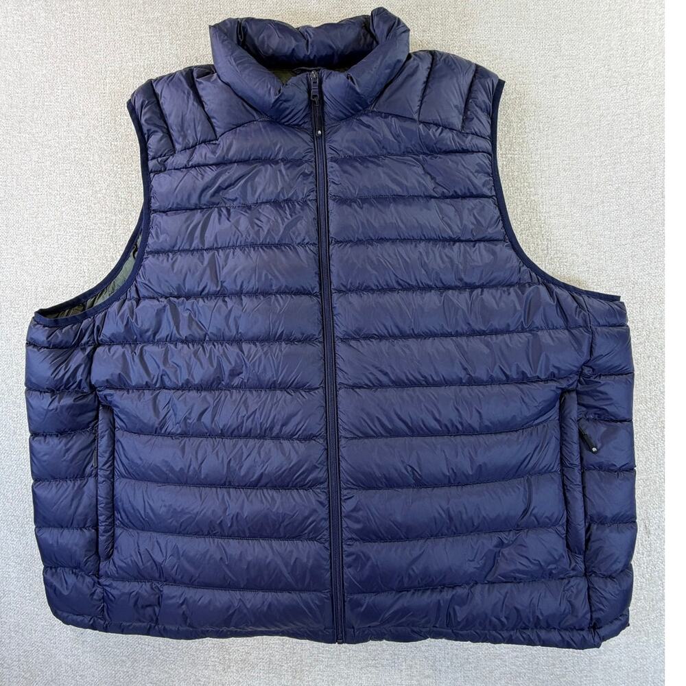 Solaris Men's 3XB Black Duck Down Puffer Full Zip Vest Natural Winter Big Tall